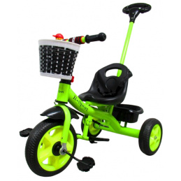 Tříkolka T8 zelená s rukojetí Kola EVA Odrážedlo