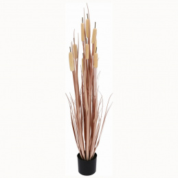 Umělá růžová tráva v květináči - 125 cm