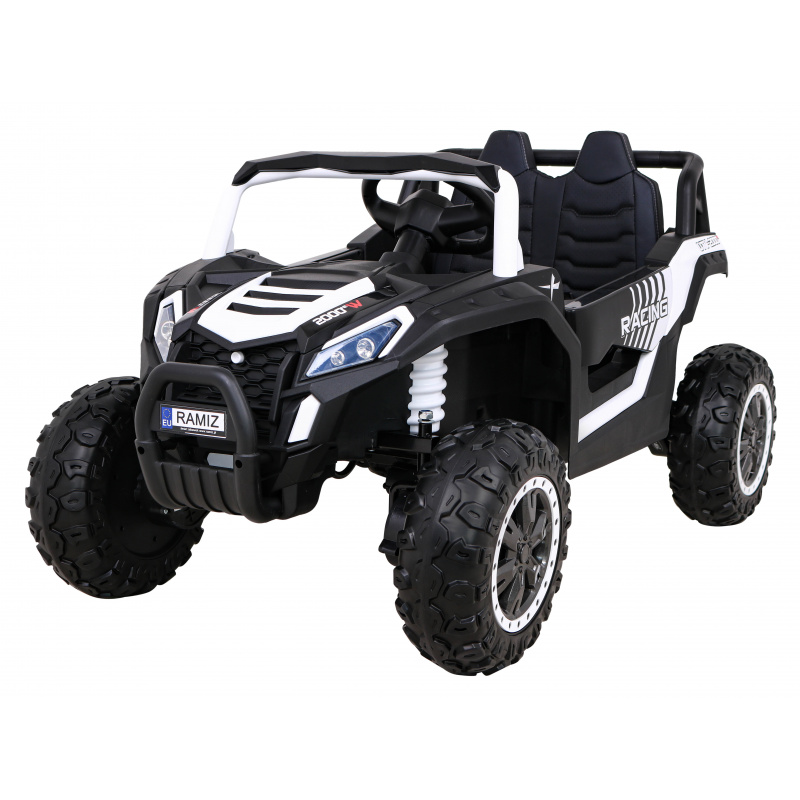 Buggy UTV 2000M závodní auto na baterie bílé + MP3 zvuky světla + dálkové ovládání + pomalý start