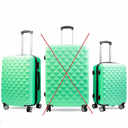 Aga Travel Sada cestovních kufrů MR4655 Tyrkysová