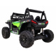 Buggy UTV Off-roader pro děti Zelená + dálkové ovládání + nosič zavazadel + pomalý start + EVA + MP3 LED