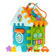 Smyslový multidomek pro děti 18m+ Mini hry 9 puzzle + třídiče + prokládání + hodiny