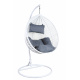 Aga Závěsné křeslo ORTA White - Dark Grey