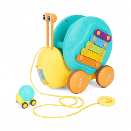 Aga4Kids Tahací šnek s xylofonem Modrý