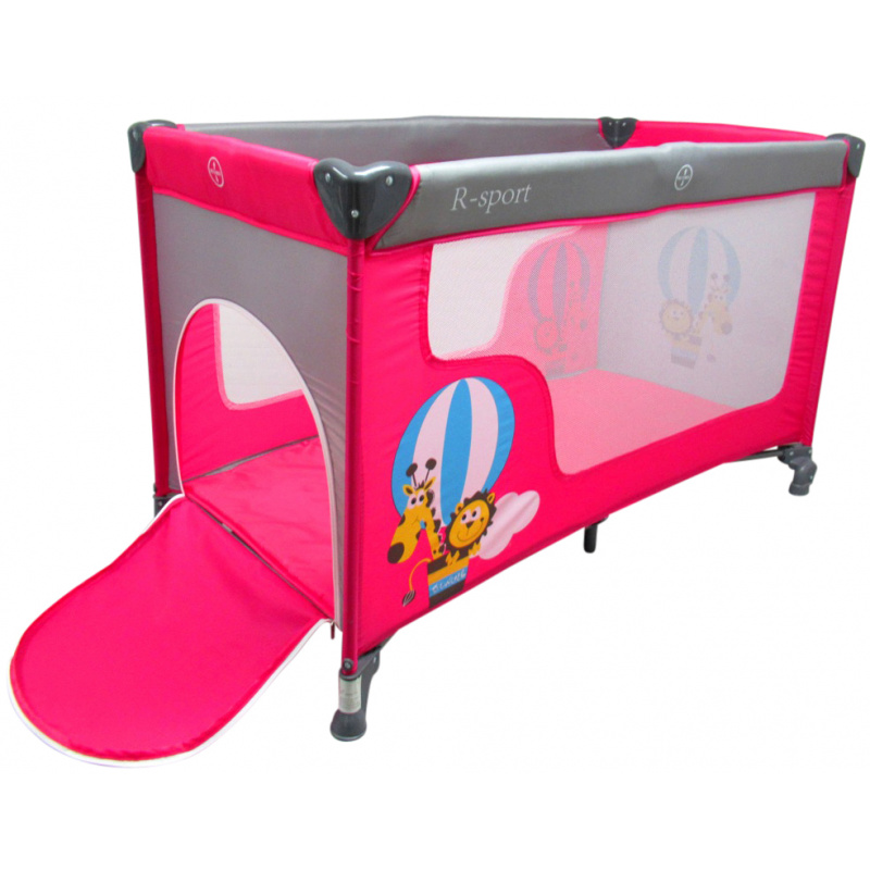 R- Sport Skládací cestovní postýlka K2 Růžová