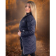Versace 19.69 Dámský prošívaný kabát C67 Navy