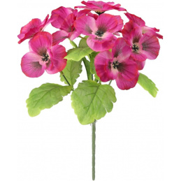 Kytice umělých květin růžové Macešky - 28 cm