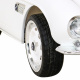 BMW 507 Retro dětské elektrické auto bílé + LED audio + dálkové ovládání + eko kůže + EVA + pomalý start