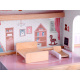 Dřevěná vila pro panenky v Boho stylu a LED světly ZA4131