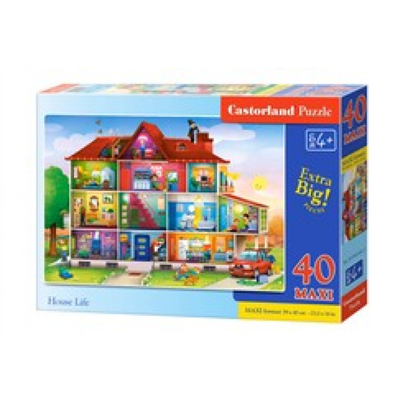 CASTORLAND puzzle 40 MAXI dílků - Život v domě