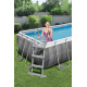 Power Steel 404x201x100 Imitace ratanu 13x6FT BESTWAY 6in1 Rack Pool + čerpadlo + žebřík