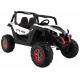 Dětský kočárek SuperStar bílý + pohon 4x4 + dálkové ovládání + zavazadlový prostor + MP3 LED + zámek dveří