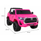 Toyota Hilux na baterie pro děti Růžová + pohon 4x4 + dálkové ovládání + 2 nosiče zavazadel + rádio MP3 + LED dioda