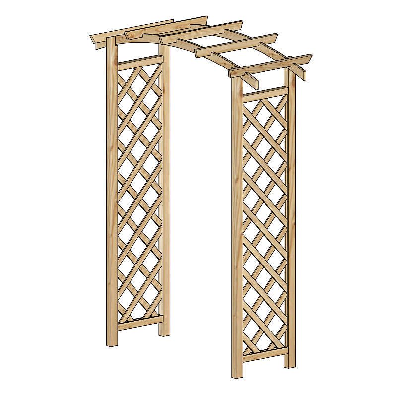 Aga Zahradní pergola s obloukem 221,5x52x130 cm- II. JAKOST