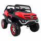 Mercedes Benz Unimog pro děti Červený + 4x4 + dálkové ovládání + nosič zavazadel + pomalý start + MP3 LED