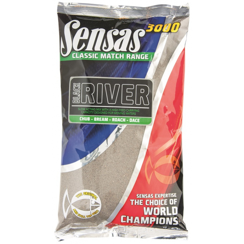 Sensas Krmítková směs 3000 UK River Black 1kg