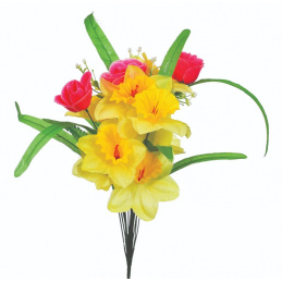 Kytice umělých květin žluté Narcisy - 54 cm