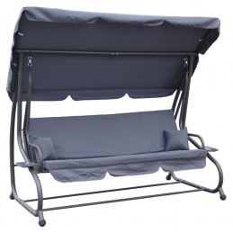 Zahradní houpačka nastavitelné sedátko Textyline 2x1 Grey