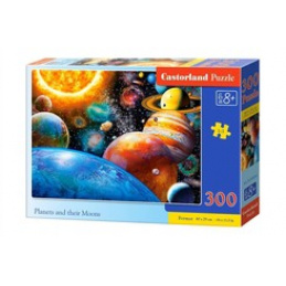 CASTORLAND Puzzle 300 dílků - Planety a jejich měsíce