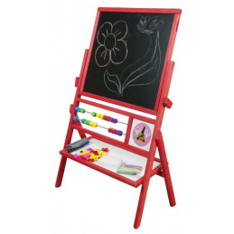 Aga4Kids Dětská oboustranná tabule TC Červená