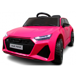 AUDI RS6 GT RED Auto na baterie EVA Kožené dálkové ovládání