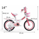 Royal Baby Bike JENNY 14 palců + tlačná tyč RB14G-4