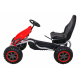 Velká šlapací motokára Silná pro děti Červená + 100 kg zátěž + EVA kola + Ruční brzda + Sportovní sedadlo