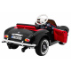 BMW 507 Retro dětské elektrické auto černé + LED audio + dálkové ovládání + eko kůže + EVA + pomalý start
