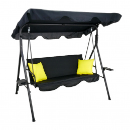 Aga Zahradní houpačka 170x118x153 cm Černá