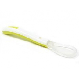 Silikonová lžička 4m+ POUPY Zelená