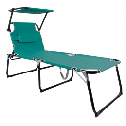 Linder Exclusiv Zahradní lehátko XXL se stříškou Aqua DAZ852