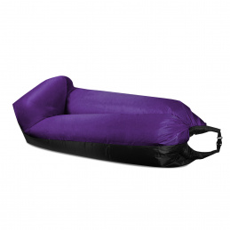 Aga Nafukovací vak LAZY BAG 230x70 cm Černý/Fialový