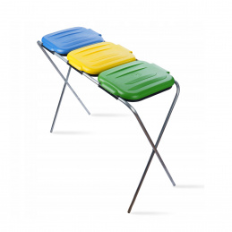 Aga Stojan na odpadkové pytle 3x120 l Žlutý, Modrý, Zelený