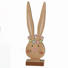 Dřevěný velikonoční zajíček na postavení