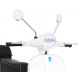 Vespa elektrický skútr pro děti Bílá + pomocná kolečka + audio + eko kůže + EVA + pomalý start