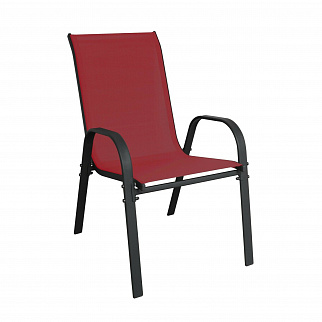 Linder Exclusiv Zahradní křeslo STAPEL MC330885 Tmavě červené