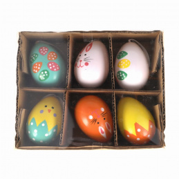 Vajíčka zvířátka 6ks velikonoční