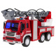 Hasičské auto s funkcí světel, zvuku a vody 1:16