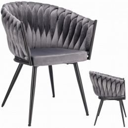 Židle MOLTO šedá čalouněná