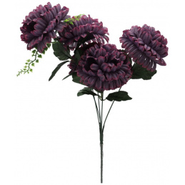 Kytice umělých květin fialové Chryzantémy - 53 cm