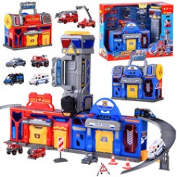 Mega garage 2v1 policejní hasičský kufr ZA4361