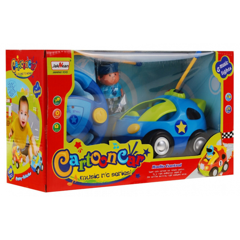 Dálkově ovládané policejní auto pro děti 3+ Volant na dálkové ovládání + figurka policisty + světelné zvuky