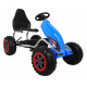 Velká šlapací motokára Silná pro děti Modrá + 100 kg nosnost + EVA kola + Ruční brzda + Sportovní sedadlo
