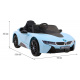 BMW I8 Lift Battery Car Blue + dálkové ovládání + pomalý start + 3bodové pásy + MP3 USB + LED dioda