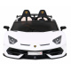 Lamborghini SVJ DRIFT pro 2 děti Bílá + funkce Drift + dálkové ovládání + MP3 LED + pomalý start