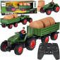Dálkově ovládaný traktor s přívěsem + balíky sena traktorista RC0717 univerzální