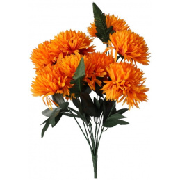 Kytice umělých květin oranžové Chryzantémy - 60 cm