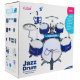 Hudební sada Percussion + Keyboard + Mikrofon pro děti 3+ modré zvuky Světla