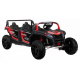 Čtyřmístná bugina ATV RACING UTV2000 s li-ion baterií Červená