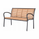 Aga Zahradní lavice 125x60x80 cm Hnědá